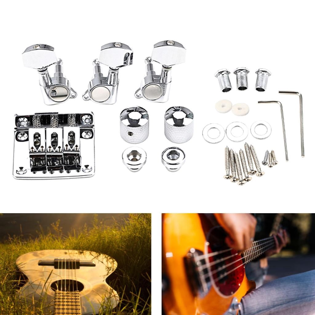 3 String Electric Guitar Bridge Complete 3 String Box Guitar Replacement Part