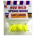 Magic Bait, Sponge Catfish Dip Bait Holder Fishing Hooks, Yellow, 3ct