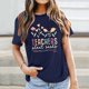 thumbnail image 1 of MKLEKYY Camisetas Para Mujer Camiseta Informal Y Versátil Con Estampado De Letras Para Mujer, Ideal Para El Día Del Maestro Y La Temporada Escolar Talla L, 1 of 3