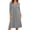 Gray(Ladies Dresses), variant on Fall Midi Dresses for Women V Neck Button Front 3/4 Sleeve Empire Waist A-Line Soft Lounge Swing Dresses