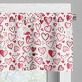 thumbnail image 3 of Ambesonne Love Valance Pack of 2, Valentine Hearts Arrow, 54"X12", Magenta Ruby White, 3 of 5