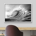 thumbnail image 3 of wall26 Floating Framed Canvas Wall Art for Living Room, Bedroom Black and White Water Canvas Prints for Home Decoration Ready to Hang - 24x36 inches, 3 of 5