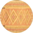 thumbnail image 1 of Ahgly Company Indoor Round Oriental Brown Traditional Area Rugs, 7' Round, 1 of 4