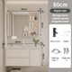 thumbnail image 1 of Tocador de baño moderno, mueble con espejo de moda, lavabo integrado de aluminio espacial, gabinetes de tocador de baño con muebles de lavabo, 1 of 4