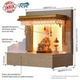 thumbnail image 3 of Wooden Temple For Home And Office With LED Lights | Wall Hanging And Table Top | Pooja Chowki | Mandapam | Designer Mandir (21Ã—13Ã—24 HÃ—LÃ—W), 3 of 5
