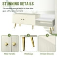thumbnail image 5 of Modern Shoe Storage Bench with Hidden Storage and Upholstered Cushions,Shoe Storage Organizer,Shoe Rack Bench for Bedside,Living Room and Entryway, 5 of 9