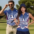 thumbnail image 2 of Aplkyhs 250th Anniversary Eagle Matching Golf Shirts for Couple Quarter Zip Couple Golf Matching Outfits Breathable Fabric Mens Hawaiian Shirt Keep Cool in Hot Weather Washable, 2 of 6
