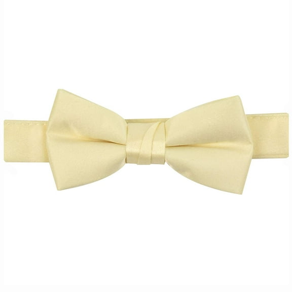 Hold'Em Bow Tie For Mens Boys and Baby Satin look Solid Color Adjustable Pre-tied