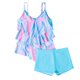 thumbnail image 3 of WILLBEST Traje de Baño de Manga Larga Para Mujer, Traje de Baño Tankini de Dos Piezas Con Tirantes, Top Con Pantalones Cortos, Traje de Baño de Playa Sexy de Talla Grande 532, 3 of 5