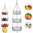 thumbnail image 4 of Cesta De Frutas Colgante Multicapa Cesta De Almacenamiento Multiusos Para El Hogar Cesta De Flores Colgante Plato De Frutas Colgante Duradero Con Gancho Para Utensilios De Cocina De Frutas Y Verduras Speravity HA021317-00, 4 of 7
