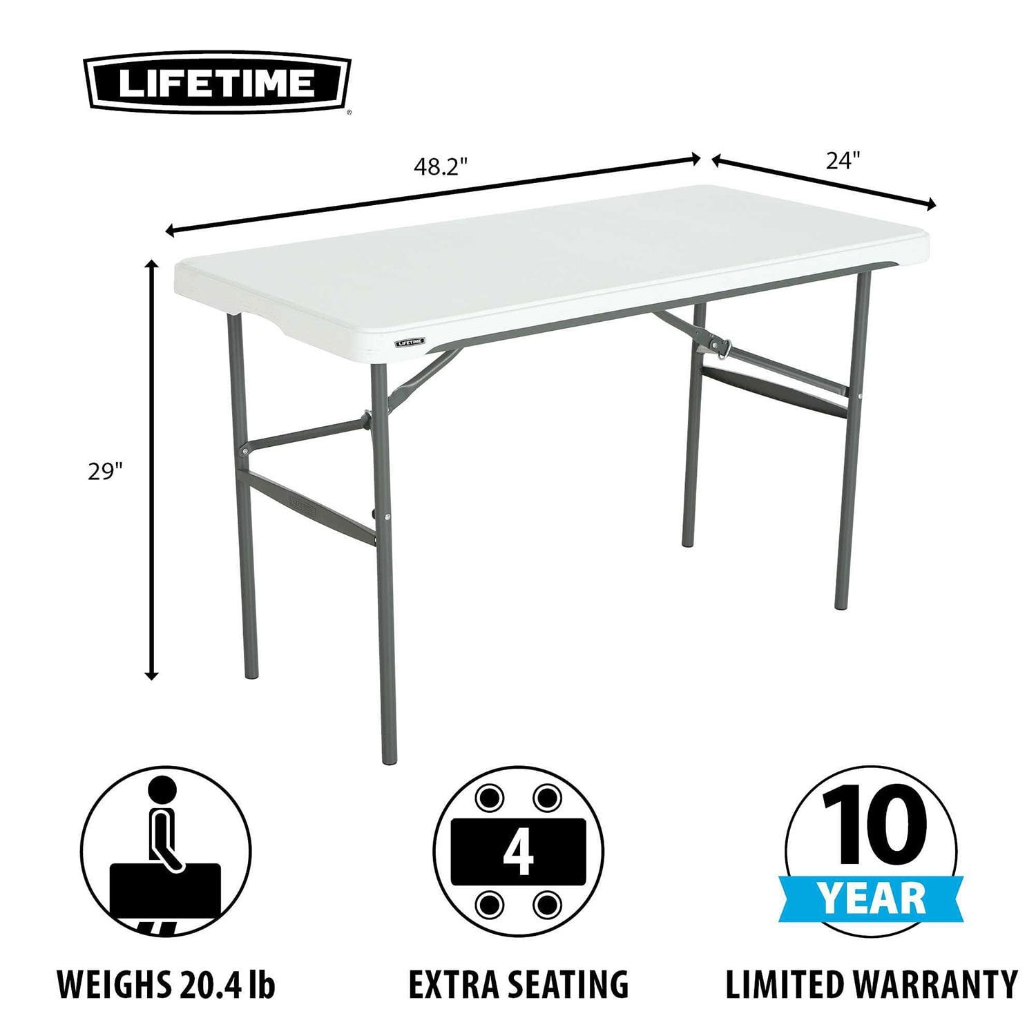 Lifetime 4-Foot Nesting Table Commercial, 280478 - Samsclub.com