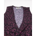 thumbnail image 4 of Moomaya Womens Printed Wrap Mini Dress, Sleeveless V-Neck Short Dress, 4 of 8