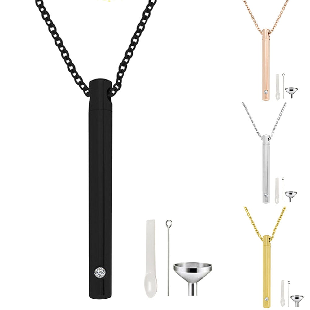 Bobasndm Cremation Jewelry for Ashes Urn Necklaces for Ash for Women or Men Keepsake with Long Sturdy Adjustable Chain for Pet or Human Ash