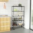 thumbnail image 6 of YRLLENSDAN Shelves Shelf Wire Shelving Heavy Duty Storage 5 Tier Shelves with Adjustable Height Sturdy Steel Construction Certified By NSF Maximum 1250lbs Capacity Easy Assembly 30"Lx14"Wx61"H,Black, 6 of 7