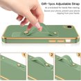thumbnail image 5 of iPhone XR Case, Phone Cases for iPhone XR,Slim Fit Soft TPU Rubber with Adjustable Wristband Kickstand Scratch Resistant Shockproof Protective Cover for Apple iPhone XR 6.1 Inch, Matcha Green, 5 of 9