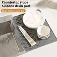 thumbnail image 2 of Shoreew Silicone Slope Drain Mat for Drip-Free Drying Space-Saving Dish Drainer Heat-Resistant Pot Rack Non-Slip Mat for Kitchen Countertop, 2 of 7