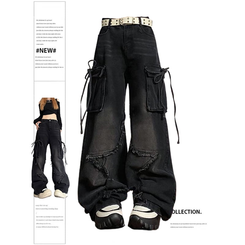 ★KIRSH★ Vintage Cargo Wide Fit Denim Pants Black VINTAGE CARGO WIDE-FIT DENIM PANTS [BLACK] - KIRSH | 60