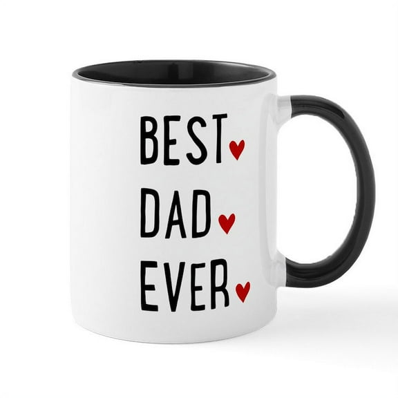 CafePress - Best Dad Ever Mugs - 11 oz Ceramic Mug - Novelty Coffee Tea Cup
