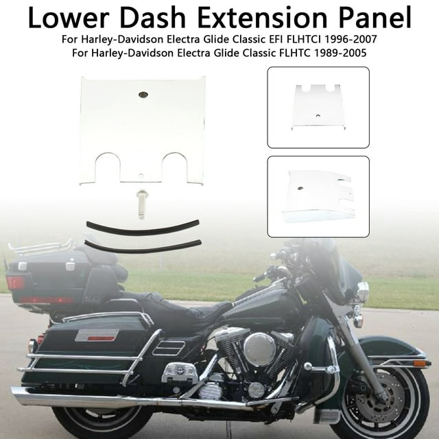 Lower Dash Extension Panel For Electra Glide Road Glide FLHT FLTC 89-07 Silver