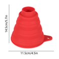 thumbnail image 4 of Funnels for Kitchen Use Filling Bottles,Kitchen Funnels,Foldable Silicone Funnel,5.7IN Collapsible Small & Large Funnels for Kitchen, Water Bottles & Liquid Transfer(Red), 4 of 7