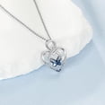 thumbnail image 6 of YAFEINI Butterfly Necklace for Women 925 Sterling Silver Blue Crystal Heart Necklace Butterfly Jewelry Gifts for Her, 6 of 6