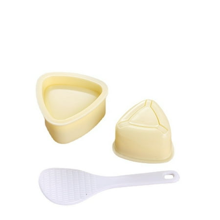 

Casewin Triangle Onigiri Mold 2 PCS Beige Triangle Sushi Mold Rice Ball Mold Maker Mold for Home DIY Japanese Boxed Meal or Children Bento