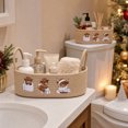 thumbnail image 2 of BSJJY Cotton Rope Storage Basket, Cute Cow Embroidered Woven Organizer with Handles for Bathroom Tabletop, 12.99x5.91x3.94 Inch, 2 of 7