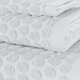 thumbnail image 3 of Beautiful by Drew Barrymore 6-Piece Dot Bath Towel Set, Soft 100% Cotton, Off White, 3 of 7