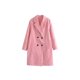 thumbnail image 1 of Qarigey Mujeres de doble botonadura Casual temperamento sólido otoño cuello en V abrigo largo abrigos de longitud media chaqueta de viaje en casa Abrigos y chamarras Rosado S Qarigey AP013339-01, 1 of 6