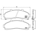 thumbnail image 2 of BALATAS BAJOS METALES RANGER 2004 al 2008 FORD 2.3L L4 Delanteras BREMBO ., 2 of 5