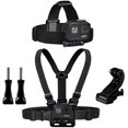 thumbnail image 1 of Sametop Harnais de Poitrine Kit de Sangle de Montage de Tête Compatible avec GoPro Hero 9, 8 Noir, Hero 7, 6, 5, 4, 1 of 5