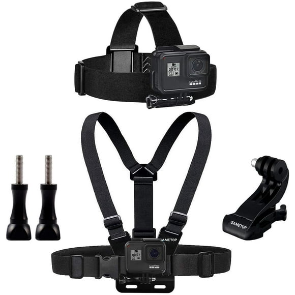 Sametop Chest Mount Harness Chesty Head Mount Strap Kit Compatible with GoPro Hero 9, 8 Black, Hero 7, 6, 5, 4,