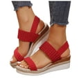 thumbnail image 6 of Mostsola Womens Sandals Wedge Espadrilles Dressy Slingback Heels Open Toe Platform Sandals, 6 of 8