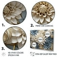 thumbnail image 3 of Designart "Simply Beige And Muted Blue Mums In Bloom II" Mums Floater Framed Wall Decor, 3 of 5