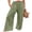 07-Olive, variant on Linen Wide Leg Pants for Women Summer Boho High Waist Palazzo Pants Beach Lounge Casual Trousers with Pockets Vacation Clothes Olive L