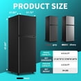 thumbnail image 6 of CALLIEVER 2-Door Mini Fridge with Freezer,5.0 Cu.Ft Compact Refrigerator for Dorm,Bedroom,Office–7-Level Temp Control,Reversible Door,Black, 6 of 8