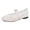 White, variant on Lace Mesh Mary Jane Shoes Women Square Toe Casual Slip on Flat Shoes with Flower Decor Breathable Low Heeled Dress Shoes for Wedding Party Beige Size 7