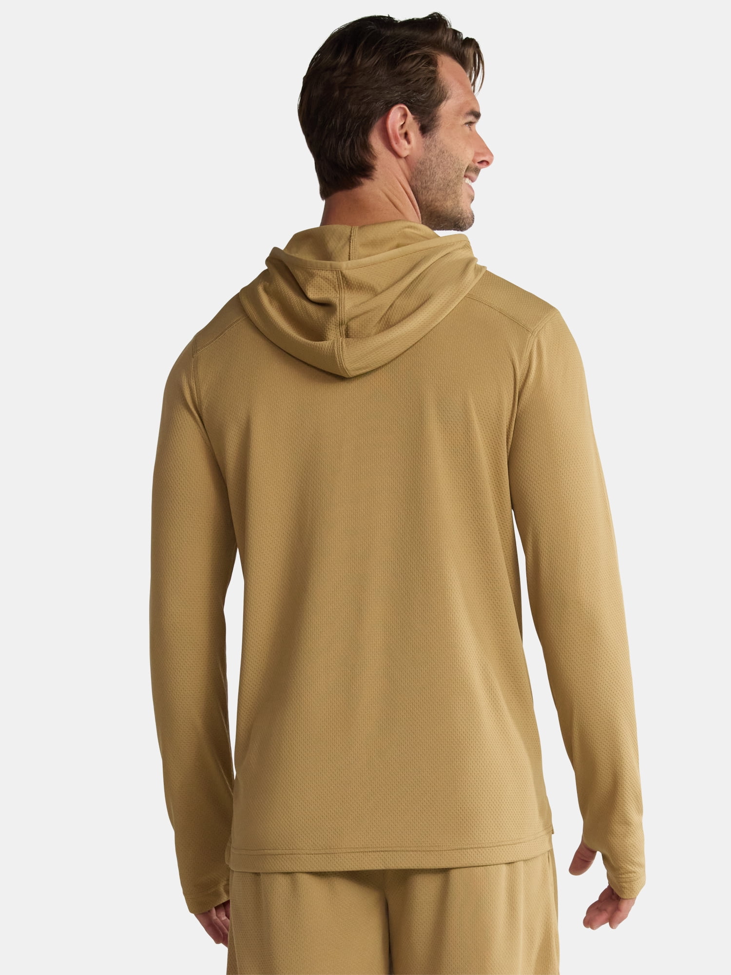 Athletic Works Men's & Big Men's Active Mesh Long Sleeve Hoodie, Sizes S-3XL