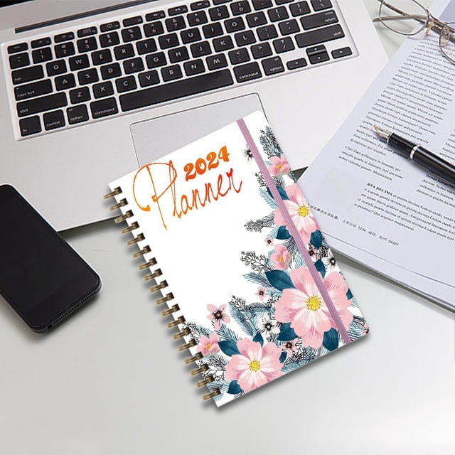 Calendar 2024 2024-2026 New Year's Day Efficiency Manual Daily Work Plan Calendar Notebook Notebook on Clearance