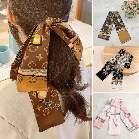 New Tarot Lv Chic Scarf And Autumn Headband Korean Wild Tie Bag Ribbon  Twilly