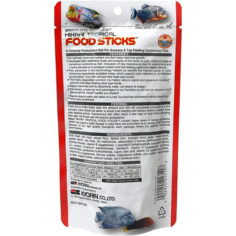 Hikari tropical top food sticks