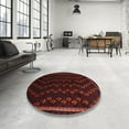 thumbnail image 4 of Ahgly Company Machine Washable Indoor Square Traditional Red Wine or Wine Red Area Rugs, 3' Square, 4 of 7
