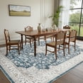 thumbnail image 5 of SIXHOME 8x10 Feet Washable Non-Slip Area Rug - Traditional Distressed Vintage Blue Rug with Retro Floral Design, Ultra-Soft Indoor Carpet for Living Room, Bedroom, Dining Room, 5 of 7