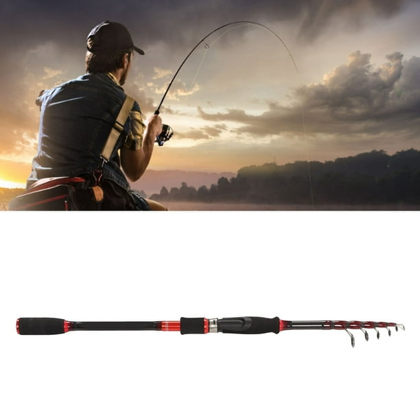 Lafgur Fishing Rod, Telescopic Fishing Rod Sensitive Comfortable Grip For Saltwater For Trout 2.4m