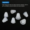 thumbnail image 4 of Consejos de auriculares de silicona de triple flanja Uxcell bajo ruido S/M/L 9 pares claros, 4 of 5