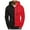 Z001-Red, variant on Hoodies for Men Full Zip Color Block Drawstring Sweatshirts with Pockets Long Sleeve Fashion Warm Outwear Jackes
