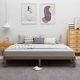 thumbnail image 2 of Tcbosik Wood Bed Frame Queen Size, Modern Platform Bed, No Box Spring Needed, Natural, 2 of 7