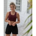 thumbnail image 3 of Real Essentials 4 Pack: Womens Active Athletic Performance Dry-Fit Shorts with Zipper Pockets (Available In Plus Size), 3 of 6
