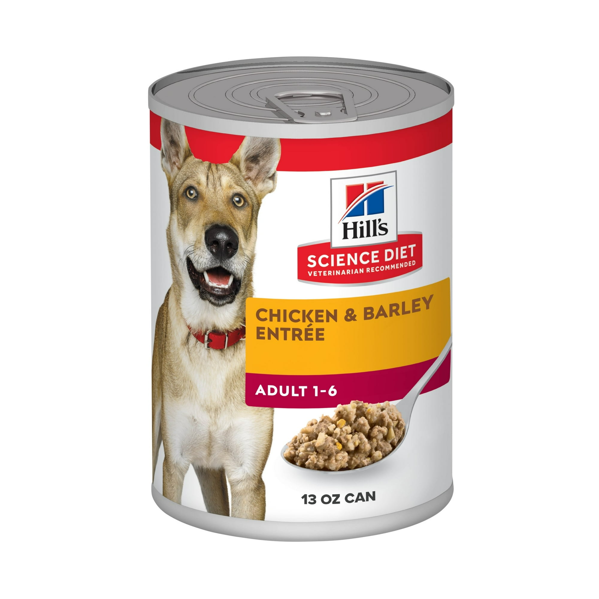 Hill's Science Diet Adult Chicken & Barley Entrée Canned Dog Food, 13 oz, 12 pack wet dog food