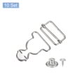 thumbnail image 3 of Unique Bargains Silver Tone Overall Buckles 10 Sets Suspender Replacement Buckles, 3 of 6